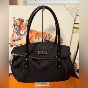 Kate Spade Leslie Black Nylon Satchel Bag
